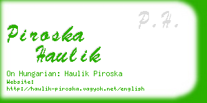 piroska haulik business card